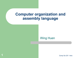 Computer Organization and Assembly Language