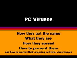 PC Viruses - Tokyo PC Users Group