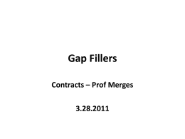Gap Fillers - Berkeley Law