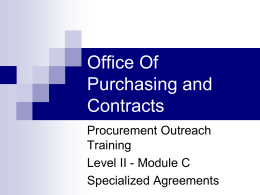 Office Of Purchasing and Contracts