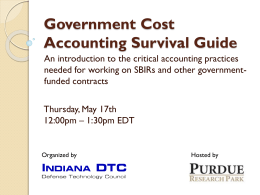 Government Cost Accounting Survival Guide