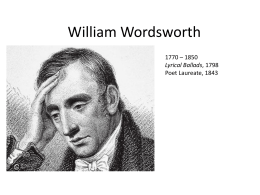 William Wordsworth - University of West Florida