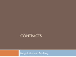 Contracts - UW School of Law