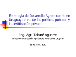 Estrategia de Desarrollo Agropecuario en Uruguay