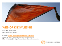 ISI Web of Knowledge Update