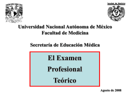 Diapositiva 1 - Facultad de Medicina UNAM
