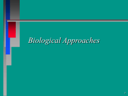 Biological Approaches - Southeast Missouri State University