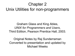 Chapter 2 Unix Utilities for non