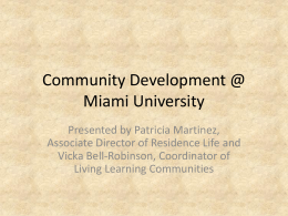 Community Development @ Miami University