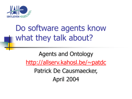 Do software agents know what they talk about?