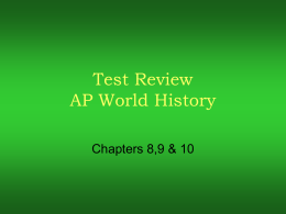 Test Review AP World History