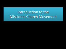 Christian Mission & the Contemporary Church
