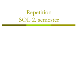 Repetition SOL 2. semester