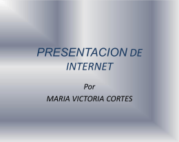 PRESENTACION DE INTERNET