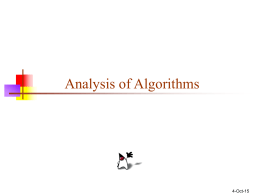 Analysis of Algorithms - University of Pennsylvania