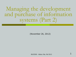 INTRODUCTION TO INFORMATION SYSTEMS …