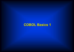 COBOL coding rules - Gunadarma University