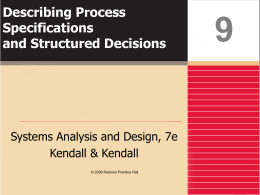 Chapter 9 Describing Process Specifications and …