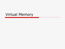 Virtual Memory - University of Glasgow