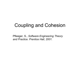Coupling and Cohesion - George Washington University