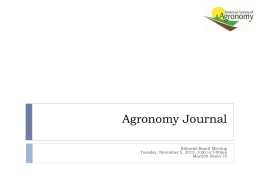 Agronomy Journal - Oklahoma State University–Stillwater