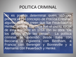 POLITICA CRIMINAL - Justicia Forense