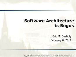 Software Architecture is Bogus