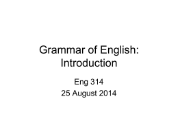 Grammar of English - Arizona State University