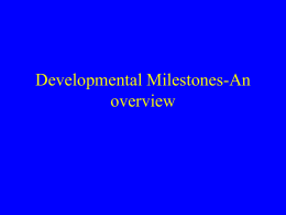 Developmental Milestones - Home