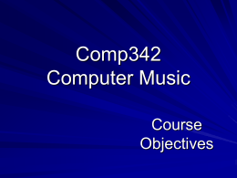 Computer Music - Hong Kong University of Science and