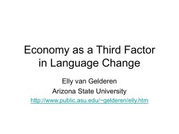 Economy as a Third Factor in Language Change