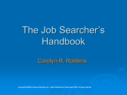 The Job Searcher’s Handbook