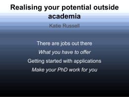 Realising your potential outside academia