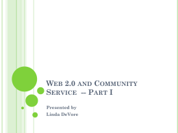 Web 2.0 and Community