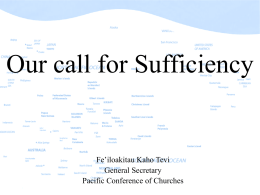 Our call for Sufficiency