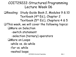 COIT29222-Programming Principles Lecture Week 06