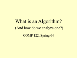COMP 122 - Intro - Computer Science