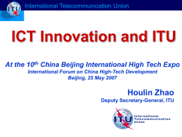 ITU role in ICT innovation