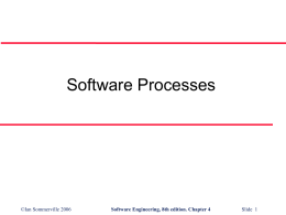 Software Processes - Department of Computer Science