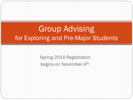 Group Advising for Exploring and Pre