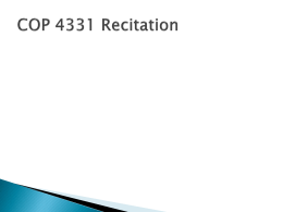 COP 4331 Recitation #1