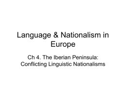 Language & Nationalism in Europe
