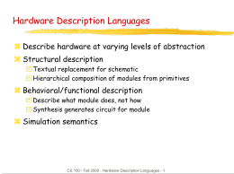 Hardware Description Languages
