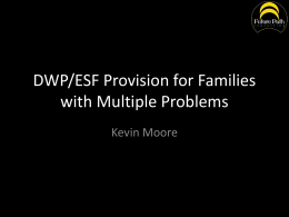 DWP/ESF Provision for Families with Multiple Problems