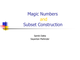 Subset Construction Subtleties