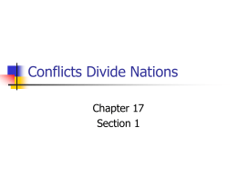 Conflicts Divide Nations
