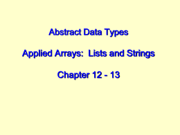 Strings, Types