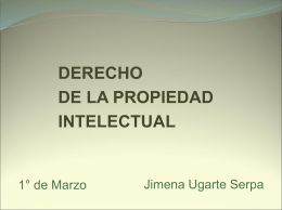 DERECHO DE LA PROPIEDAD INTELECTUAL