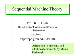 ECE-548 Sequential Machine Theory