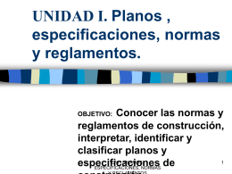 UNI 1 PLANOS ESP NORMAS REGLAMENTOS